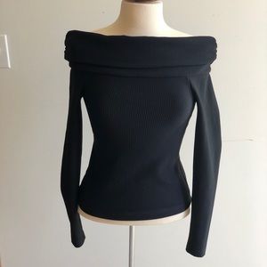 Black Topshop Off the Shoulder Top